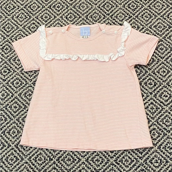 bella bliss Other - 🎉 NWOT! 🎉 Bella Bliss Sz 3 Pink/White Striped Short-Sleeve Top